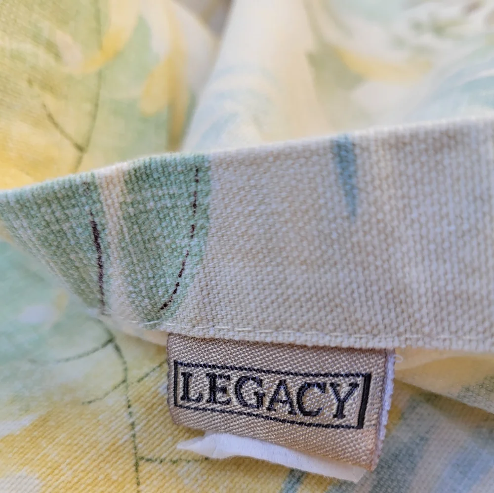 LEGACY Queen Duvet & shams green yellow palm leaf cotton Bedding Neiman …